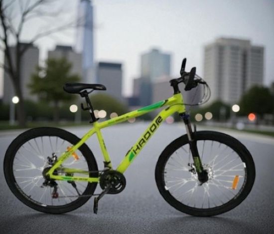 صورة دراجة جبلي هيكل المنيوم بكفرات مقاس 26 - فسفوري